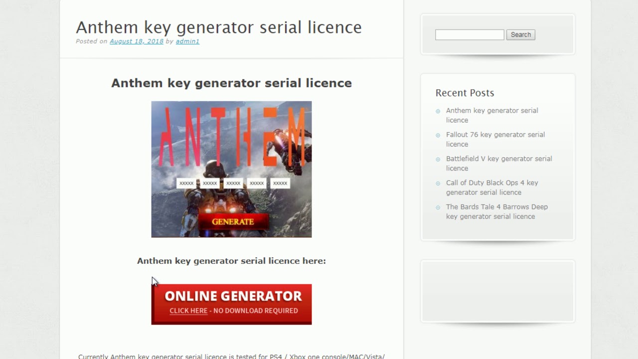 serial key online